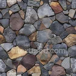 seamless Seamless 3D PBR Multicolor Stone Rock Ground Texture with Natural Irregular Stones texture 8k free download PBR