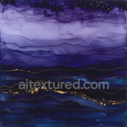 seamless Seamless 3D Alcohol Ink PBR Texture Featuring Ethereal Purple Hues and Gold Vein Accents texture 8k free download PBR