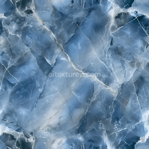 Seamless 3D Blue de Savoie Marble PBR Texture with Natural Veins