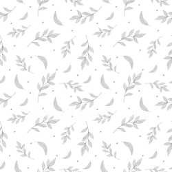 Pattern Bundle - Seamless 3D Pattern PBR Texture Featuring Delicate Hand-Drawn Leaf Motifs on White Backgr… texture preview