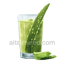 seamless Fresh Aloe Vera Juice Breakfast Illustration with Aloe Leaves texture 8k free download PBR
