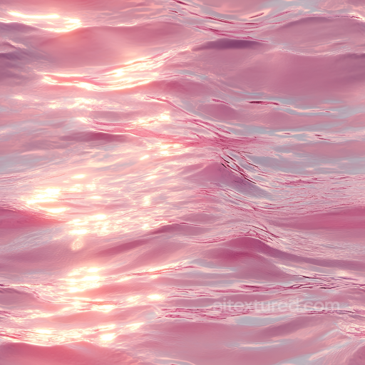 Pink Stylized Water Surface Seamless Texture with Soft Waves seamless Water PBR texture