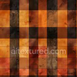 seamless Seamless 3D PBR Plaid Texture with Warm Brown and Orange Blocks texture 8k free download PBR