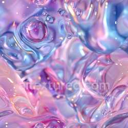 seamless Seamless 3D PBR Glossy Texture Featuring Iridescent Pink and Blue Bubbles texture 8k free download PBR