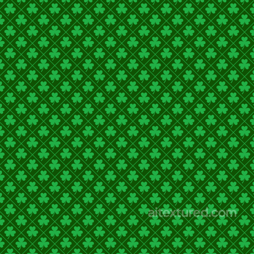 with Green Shamrock Pattern and Diamond Grid seamless St patrick digital paper bundle PBR texture