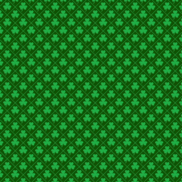 with Green Shamrock Pattern and Diamond Grid seamless PBR texture preview