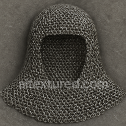 seamless Seamless 3d texture pbr 8k of chainmail hood with worn scratched metal surface texture 8k free download PBR