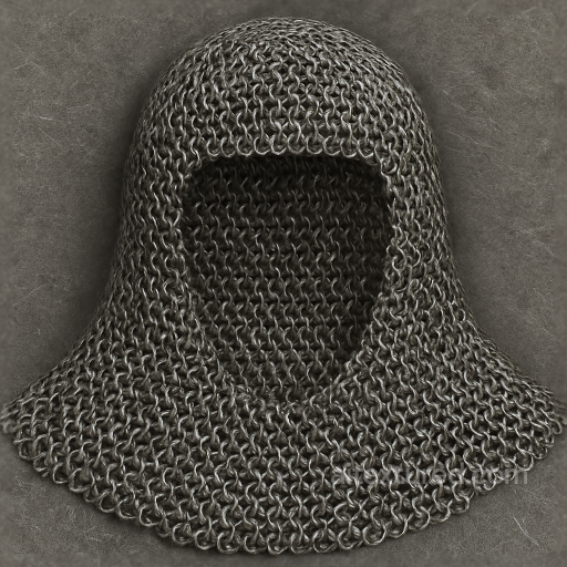 Of Chainmail Hood With Worn Scratched Metal Surface seamless Chainmail PBR texture