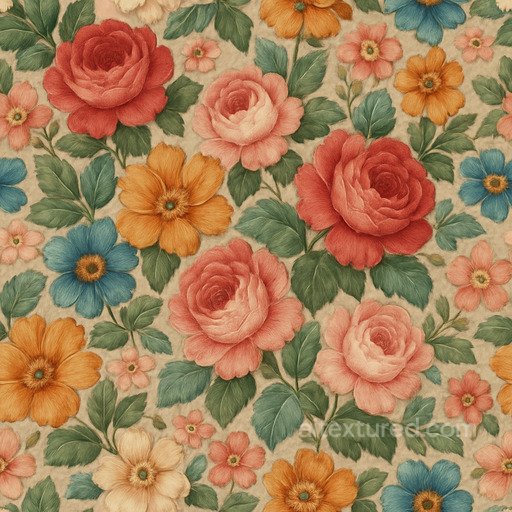 Synthetic Floral Pattern Seamless Texture seamless Patterns PBR texture