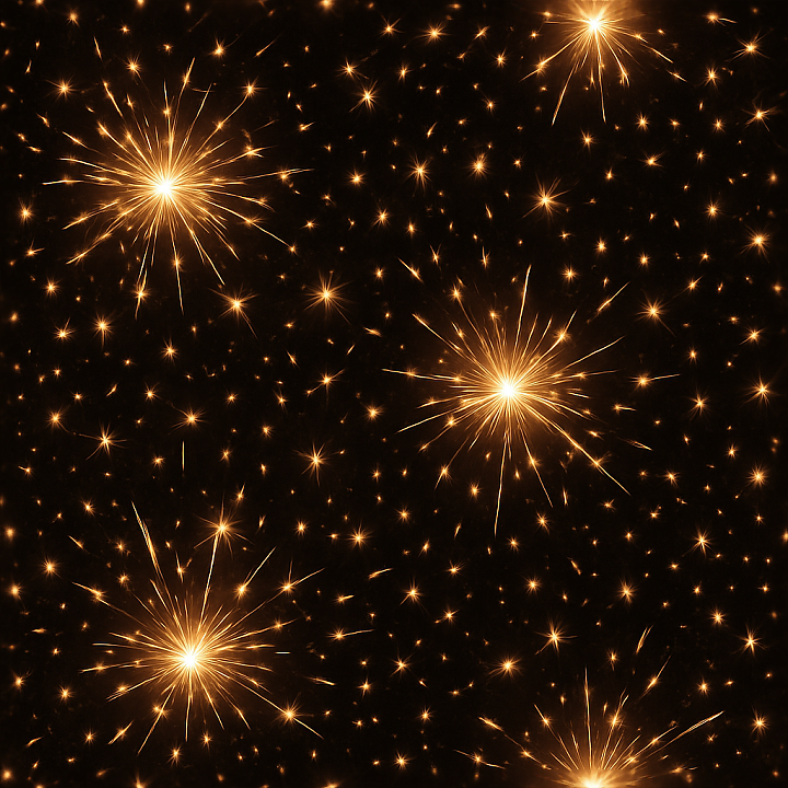 Glowing Fireworks Sparks And Celebration Candles For New Year Sparkle seamless PBR texture preview