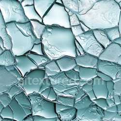 seamless Seamless 3D PBR cracked glass texture featuring blue hues and fractured shards texture 8k free download PBR
