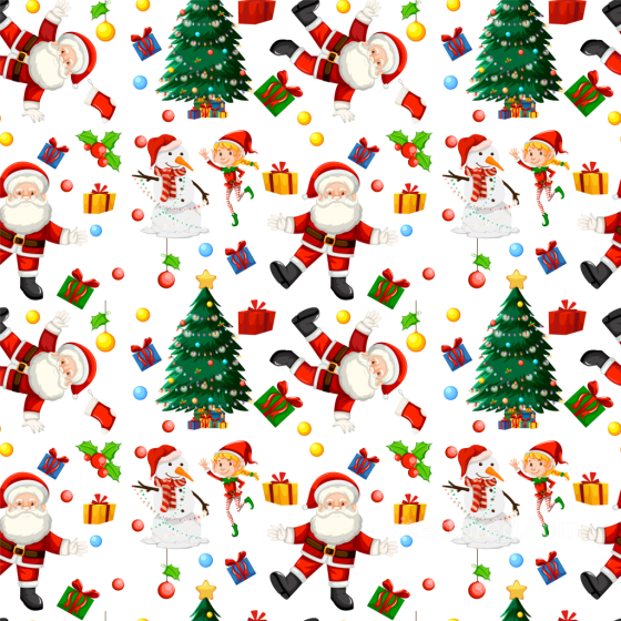 Featuring Festive Christmas Cartoon Characters and Decorations All Christmas Digital paper texture preview