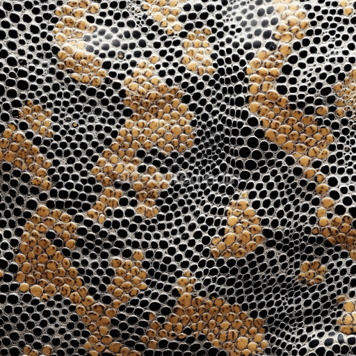 Seamless 3D PBR Texture of Natural Tan Reptile Scale Skin with Detailed Pattern