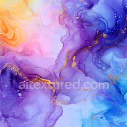 seamless Seamless 3D Alcohol Ink PBR Texture Featuring Purple Swirls and Gold Veining texture 8k free download PBR