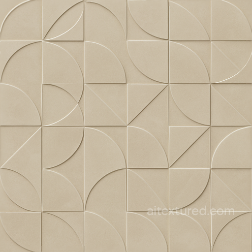 Seamless 8K PBR 3D Texture Of Polished Ceramic Tile With Embossed Geometric Pattern texture preview
