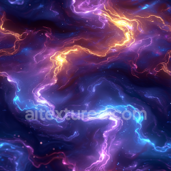 seamless Seamless 3D Space PBR Texture Featuring Vibrant Cosmic Nebula with Glowing Plasma Streams texture 8k free download PBR