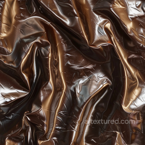 Glossy Wrinkled Brown Leather Seamless Texture with Natural Creases seamless Leather PBR texture