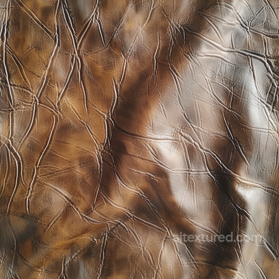 Cracked Brown Leather Texture with Detailed Wrinkles and Weathered Finish Leather texture preview