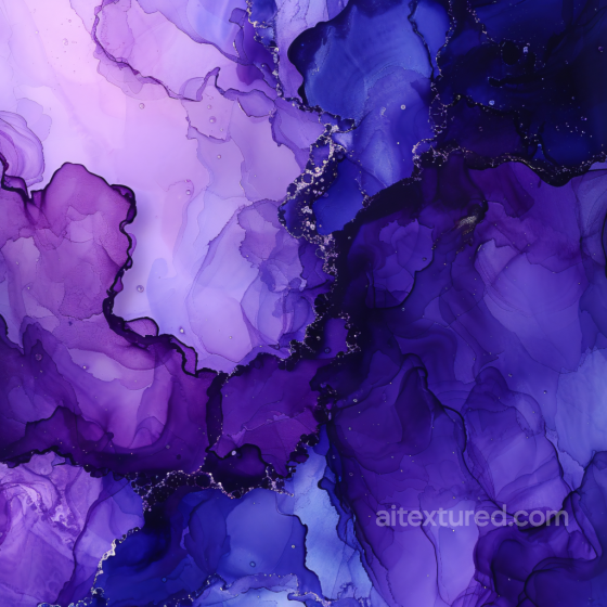 Alcohol Ink PBR Texture with Violet and Purple Fluid Swirls Alcohol ink texture preview