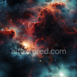 seamless Seamless 3D Space PBR Texture Featuring Fiery Nebula and Deep Cosmic Clouds texture 8k free download PBR
