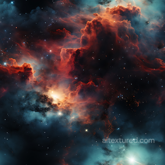 Space PBR Texture Featuring Fiery Nebula and Deep Cosmic Clouds Star, space, planets texture preview