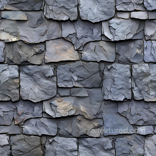 Slate Stone Wall PBR Texture with Rough Layered Plates seamless Stone PBR texture