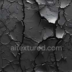 seamless Seamless 3D Dark Cracked & Hole Plaster PBR Texture with Jagged Fractures texture 8k free download PBR