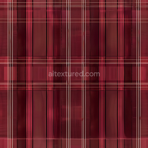 Seamless 3D PBR Red Metal Plaid Texture with Linear Panel Pattern