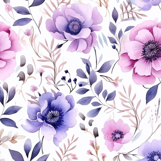 with Delicate Purple Flower Watercolor Design Purple Flower texture preview