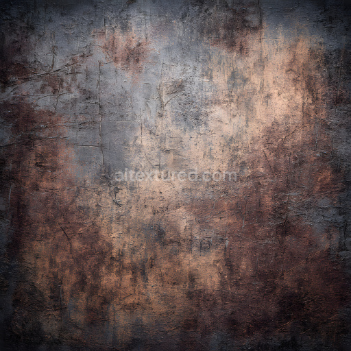 Seamless 3D PBR Rusty Metal Texture Featuring Cracked and Worn Surfaces