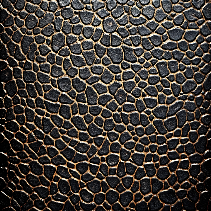 Of Black Reptile Skin With Intricate Scale Creases seamless PBR texture preview