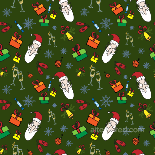 Christmas Digital Paper Texture with Festive Illustrations seamless All Christmas Digital paper PBR texture