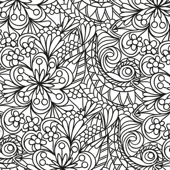 with Intricate Black and White Floral Line Pattern White & Black texture preview