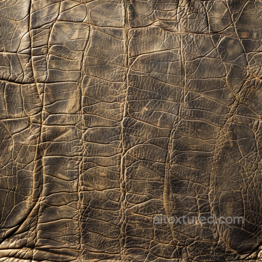 Aged Distressed Brown Leather Seamless Texture with Deep Wrinkles seamless Leather PBR texture