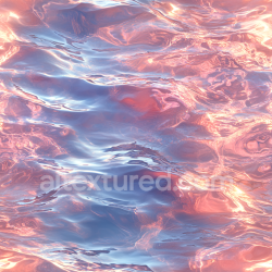 seamless Seamless 3D Water PBR Texture Featuring Stylized Pink-Blue Wave Surface texture 8k free download PBR
