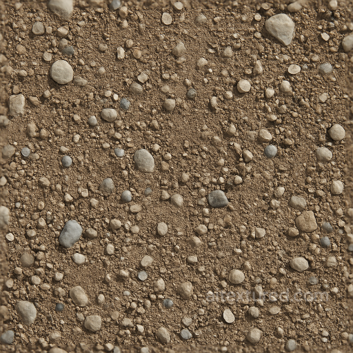 Of Pebble Surface With Mixed Soil And Small Stones seamless Ground surface PBR texture