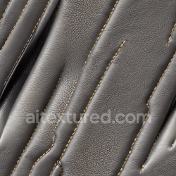 seamless Seamless 3D PBR Gray Pebbled Leather Texture with Distinct Stitching and Wrinkles texture 8k free download PBR