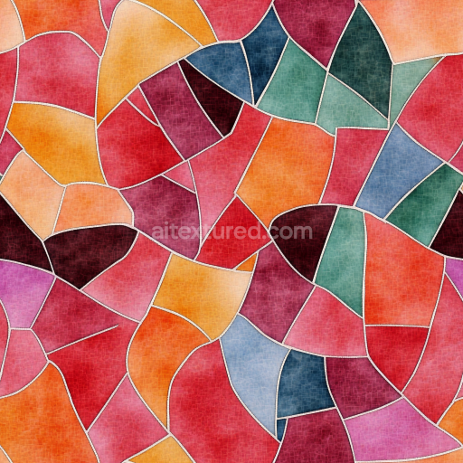 Seamless 3D PBR Mosaic Texture with Vibrant Abstract Stone Tiles texture preview