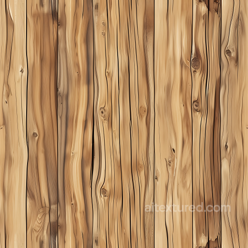 Pine Wood Plank PBR Texture with Natural Grain and Knots seamless Wood PBR texture
