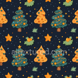 seamless Seamless 3D PBR Texture Featuring Stylized Christmas Trees and Holiday Motifs texture 8k free download PBR