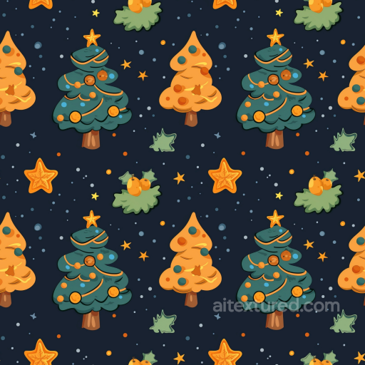 Featuring Stylized Christmas Trees and Holiday Motifs seamless All Christmas Digital paper PBR texture