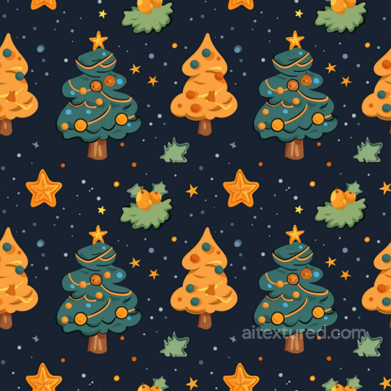 Featuring Stylized Christmas Trees and Holiday Motifs All Christmas Digital paper texture preview