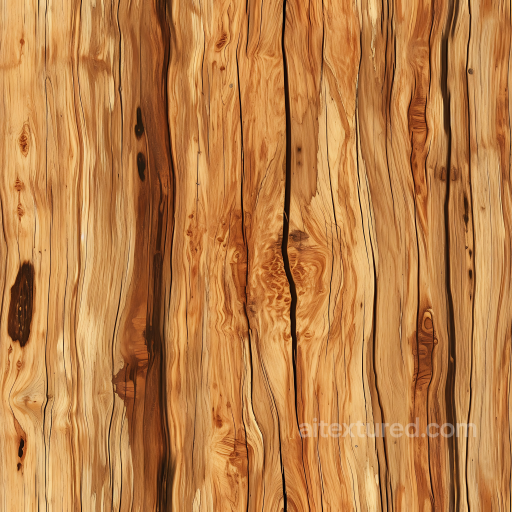 Honey-Colored Knotted Wood Planks Seamless Texture with Distinct Grain seamless Wood PBR texture