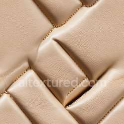 seamless Seamless 3D PBR Quilted Beige Leather Upholstery Texture with Detailed Grain and Stitching texture 8k free download PBR