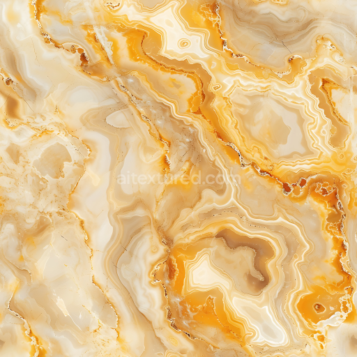 Seamless 3D PBR Golden Onyx Marble Texture with Fluid Veins and Warm Tones