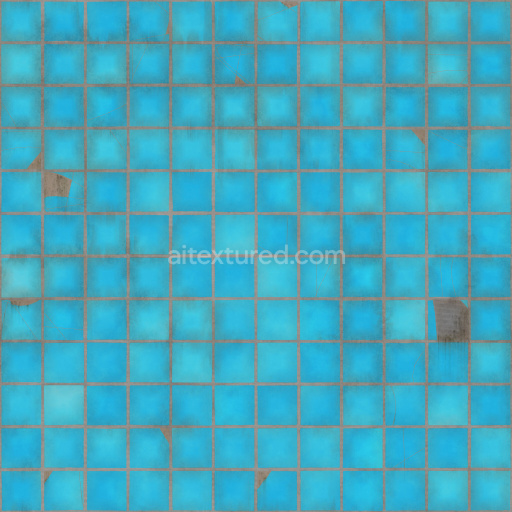 Tiles Seamless Pbr Texture Blue Ceramic Pattern