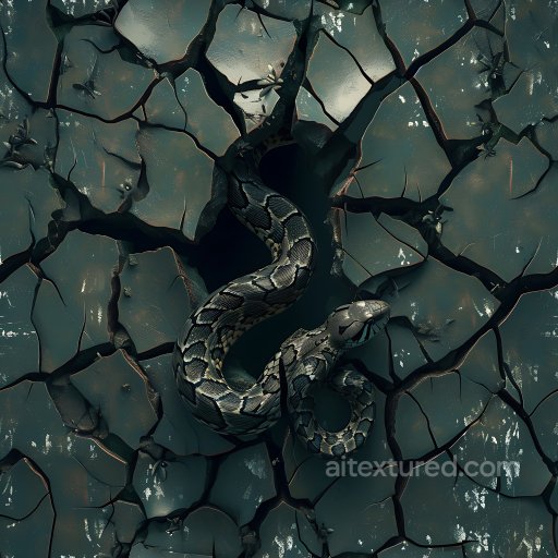 Cracked Dry Earth Texture with Deep Holes and Natural Fractures seamless Cracked & Holes PBR texture