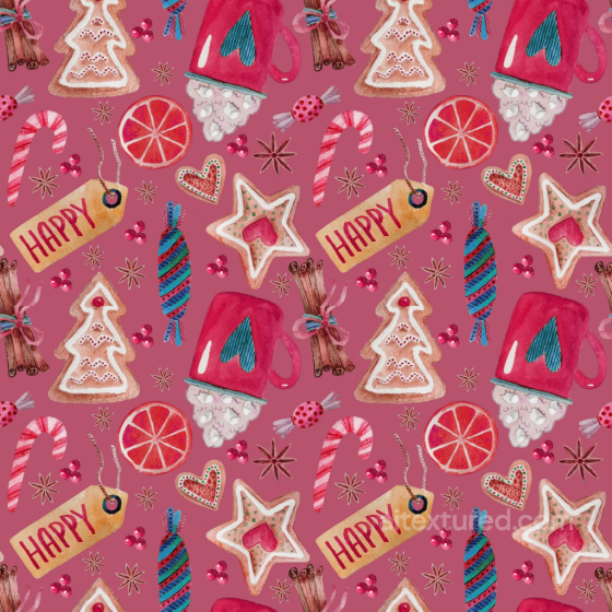 Christmas Digital Paper Texture Featuring Festive Cookies and Holiday Motifs All Christmas Digital paper texture preview