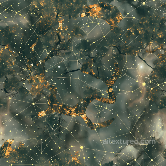 Stylized Cosmic Camouflage PBR Texture with Starry Constellation Pattern Color Camouflage texture preview