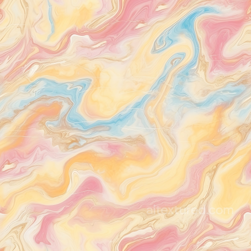Pastel Cream Marble PBR Texture with Vivid Multicolor Veins seamless Marble PBR texture